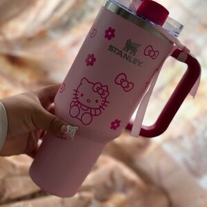 Stanley Pink Floral Hello Kitty Tumbler